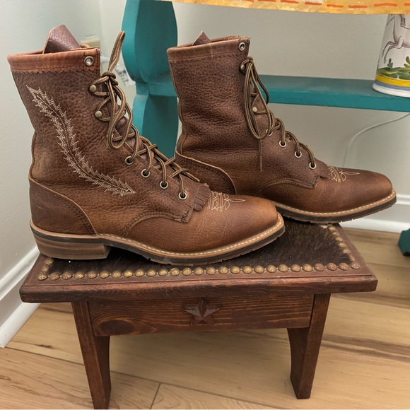 Abilene Boot Company lace up boots - Picture 5 of 6